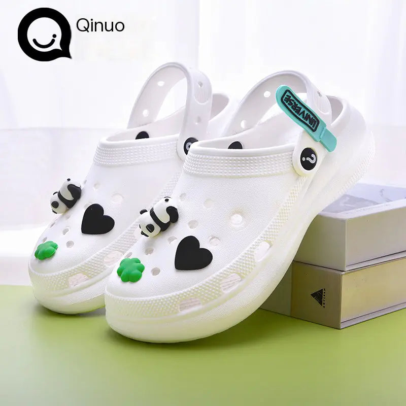 Cute Cartoon DIY 3D Panda Shoe Charms and Accessories