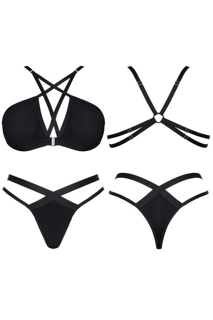 schwarzes Set LXCasilda001 - XXL-0