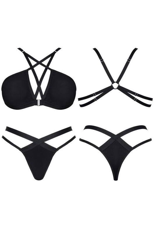 schwarzes Set LXCasilda001 - XXL-0
