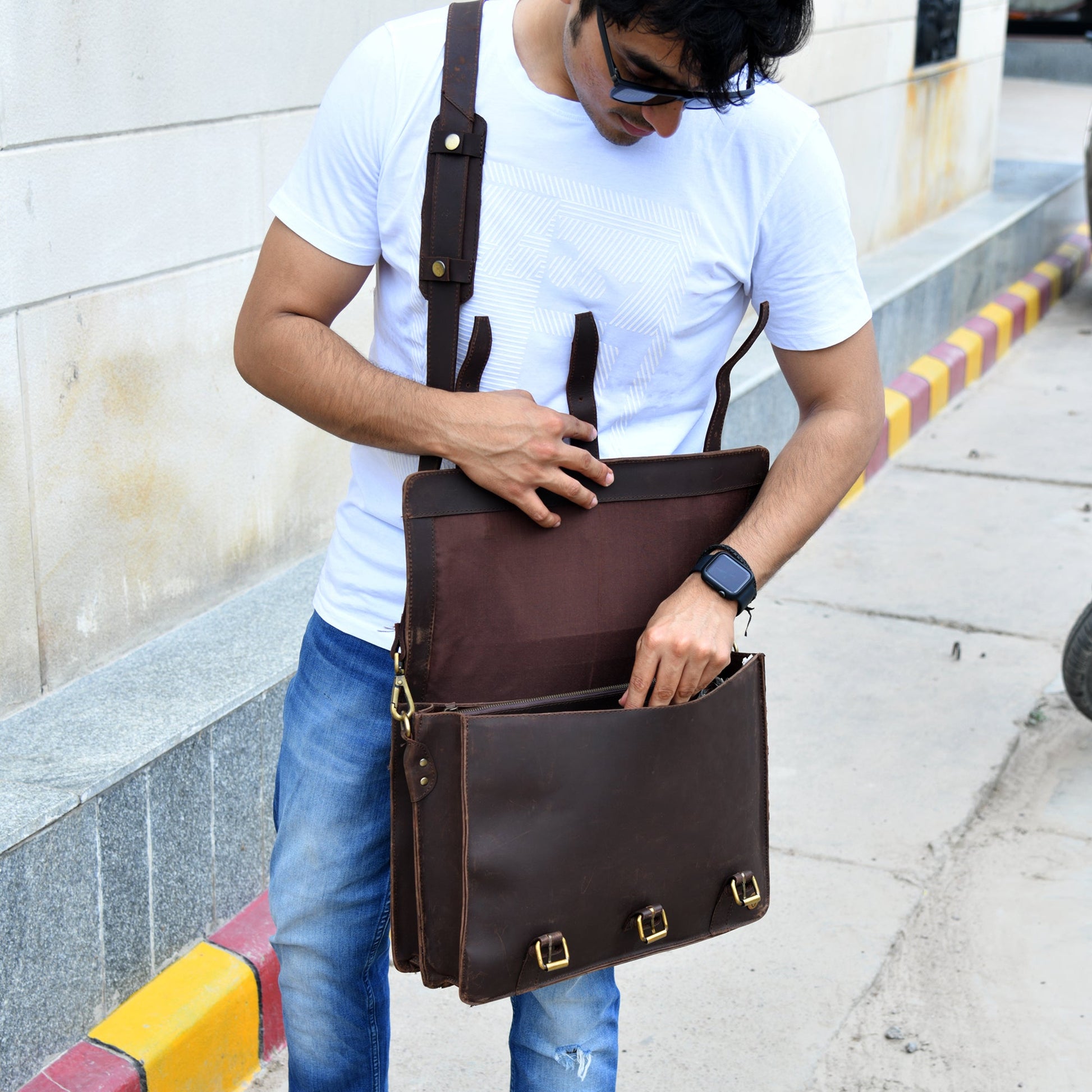 Lakshan Leather Satchel Bag-1