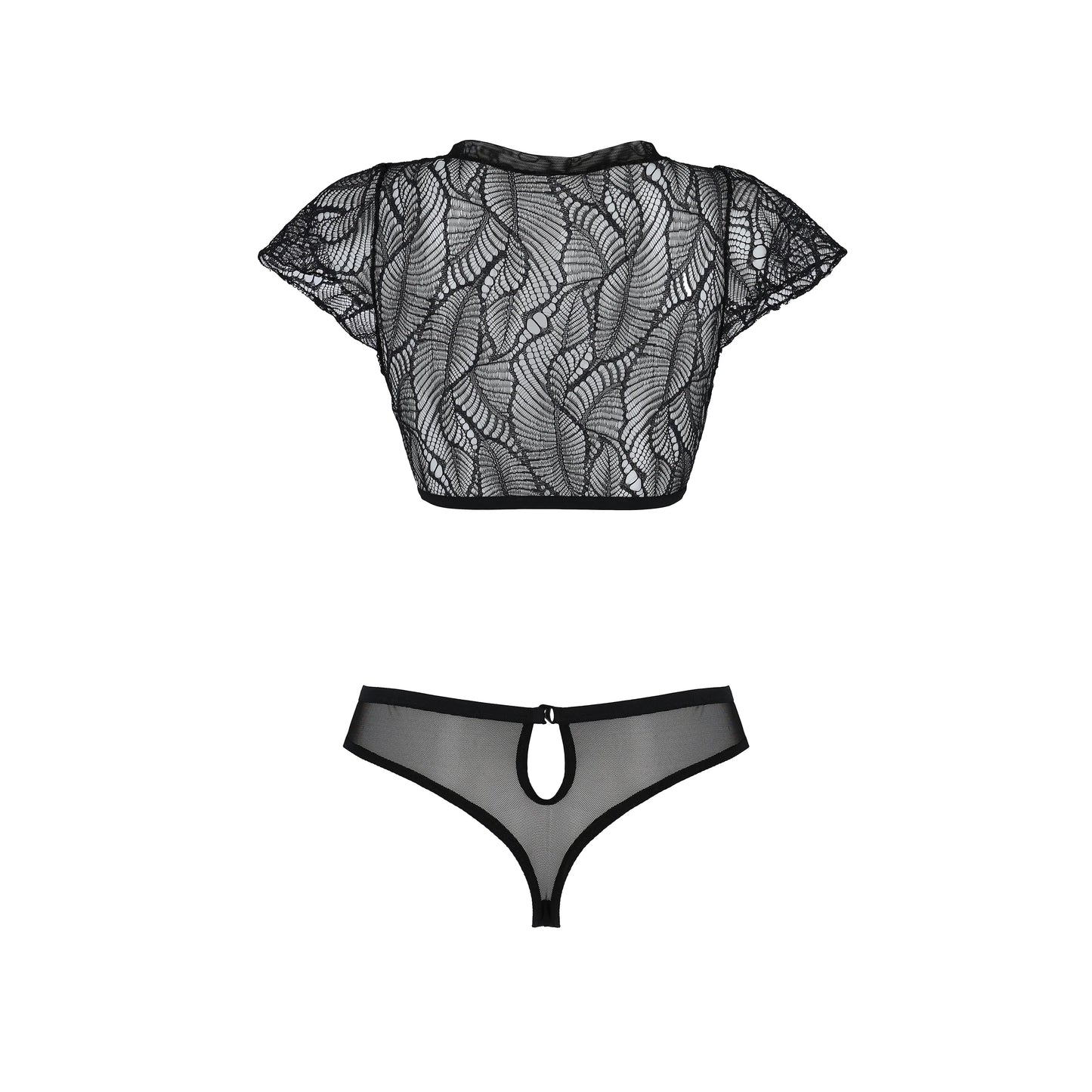 Soft Sheer Lace Top & Bikini Set Passion Eco Leafa-3