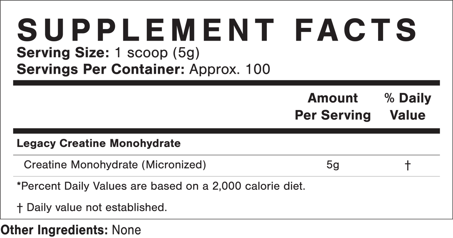 Legacy Creatine | 100 Servings | Pure Creatine Monohydrate-1