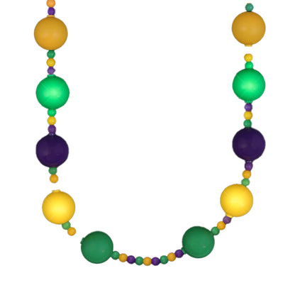 Light Up Party Balls Mardi Gras Beaded Festival Necklace-2