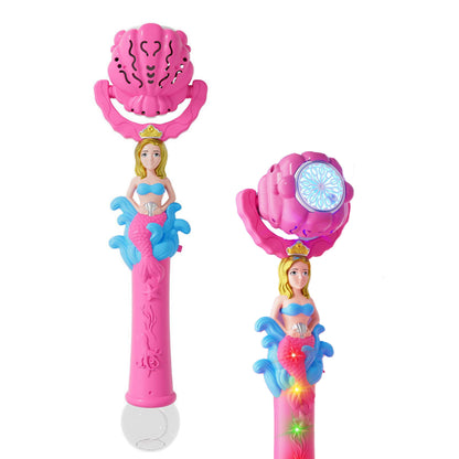 Light Up Seashell Mermaid Bubble Wand-2