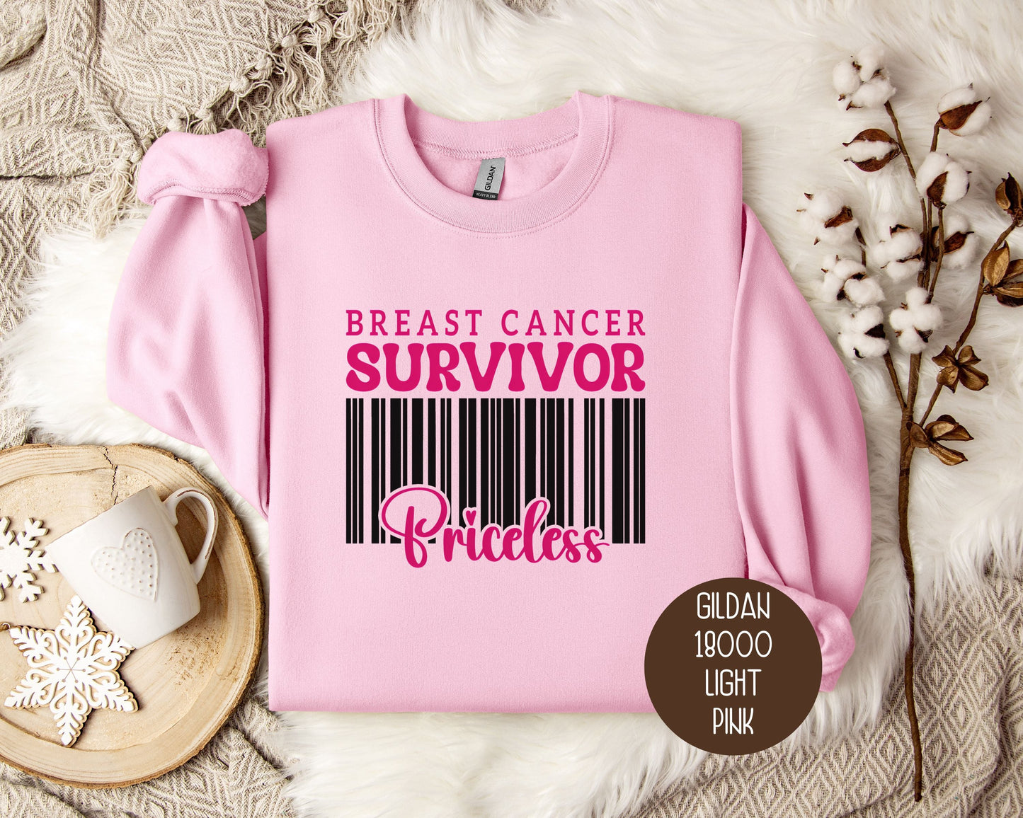 Breast Cancer Survivor Priceless Sweatshirt-2