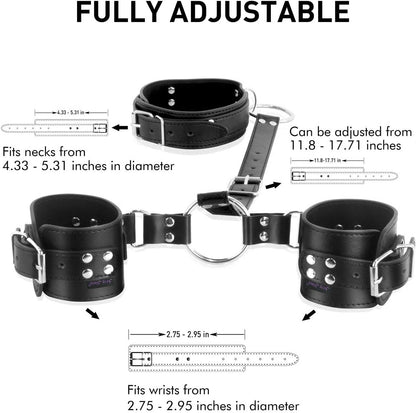 LockLink Neck-to-Wrist BDSM Bondage Restraints-4