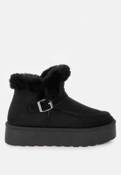 Linka Pin Buckle Detail Snow Boots-5