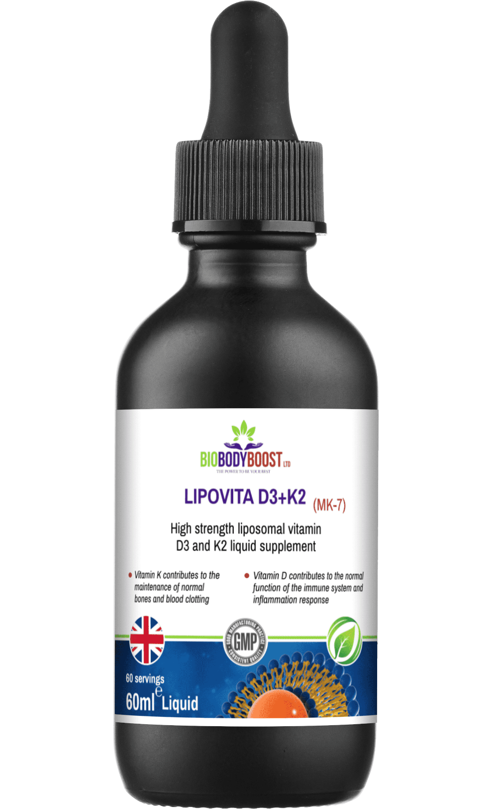 Lipovita Liposomal D3 K2 Drops: Bone & Immune Support-0