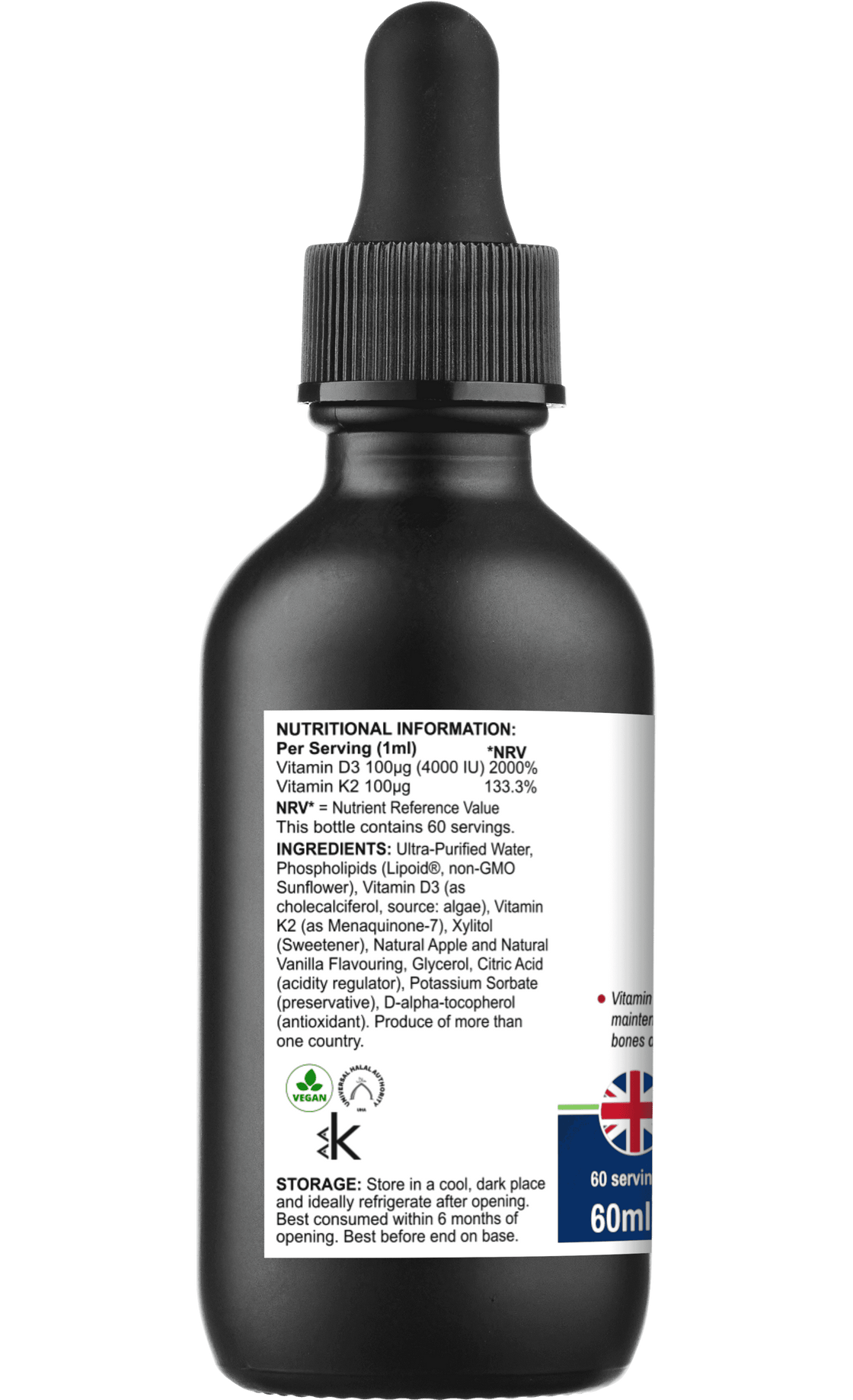 Lipovita Liposomal D3 K2 Drops: Bone & Immune Support-1