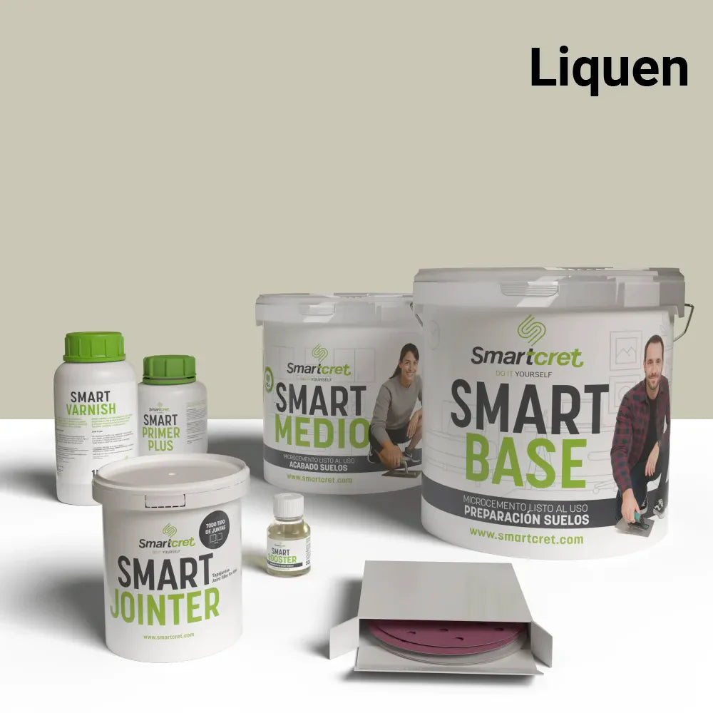 Kit de microcemento para suelos de cocina con azulejos de 4m²-14