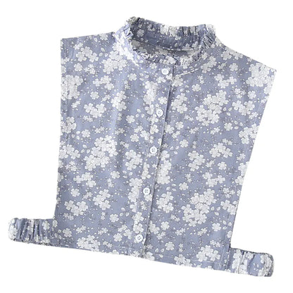 Women's Cotton Decorative Detachable Collar Shirt