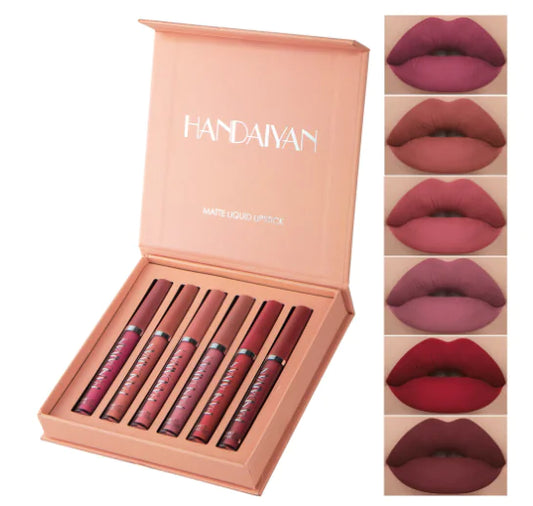 Matte Liquid Lipsticks Set - 6 Pieces Gift Box