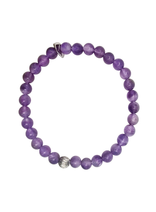 Amethyst Flexible Men's Bracelet MEB01-0