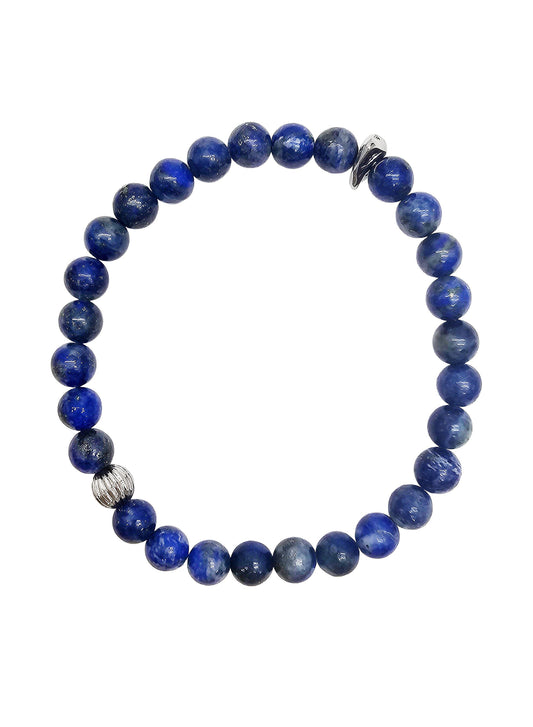 Lapis Lazuli Flexible Men's Bracelet MEB21-0