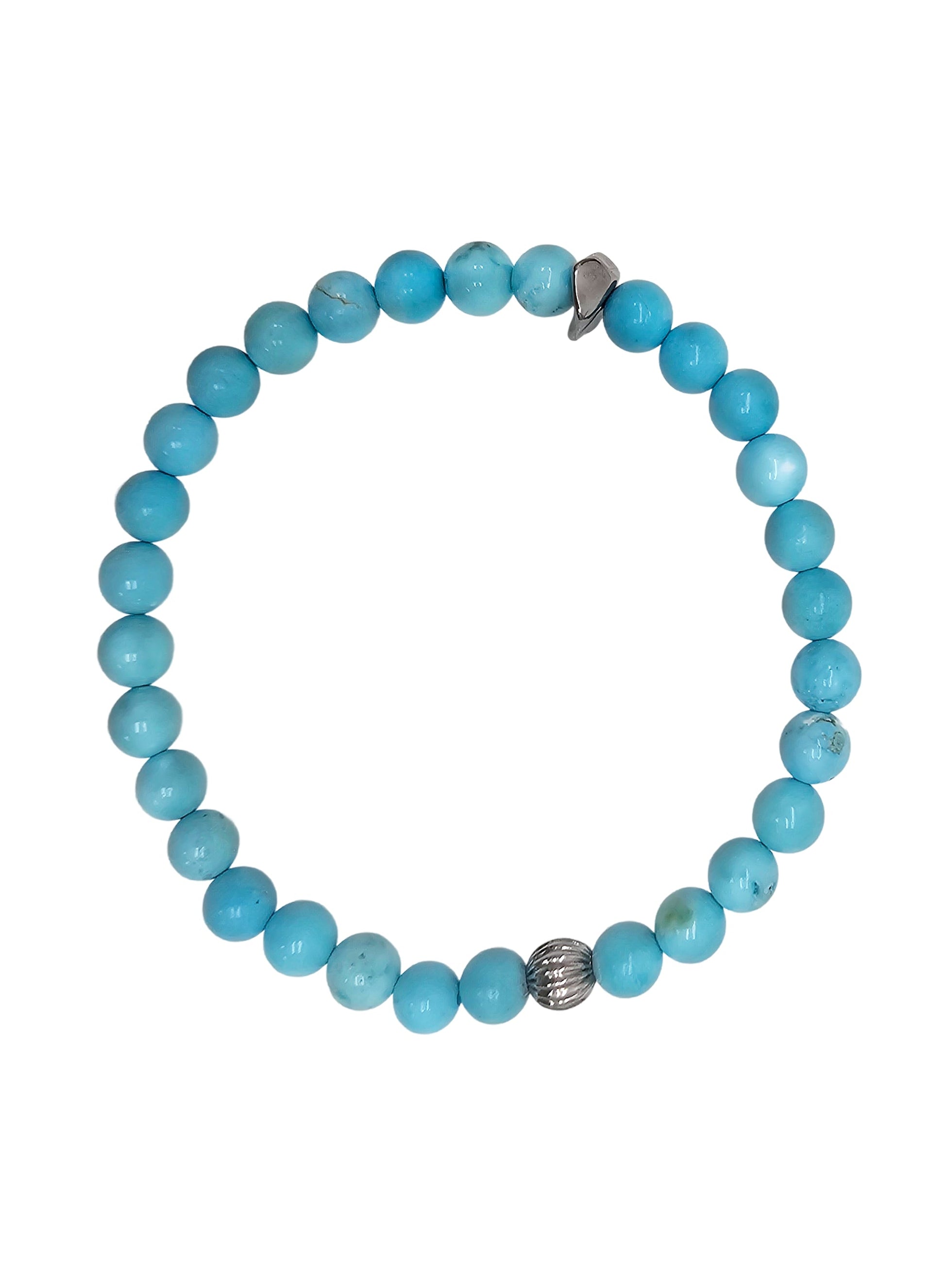 Blue Turquoise Flexible Men's Bracelet MEB19-0