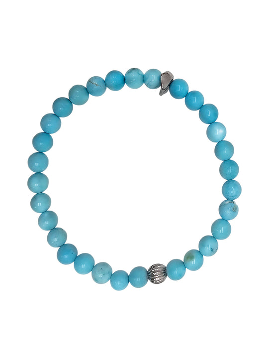 Blue Turquoise Flexible Men's Bracelet MEB19-0