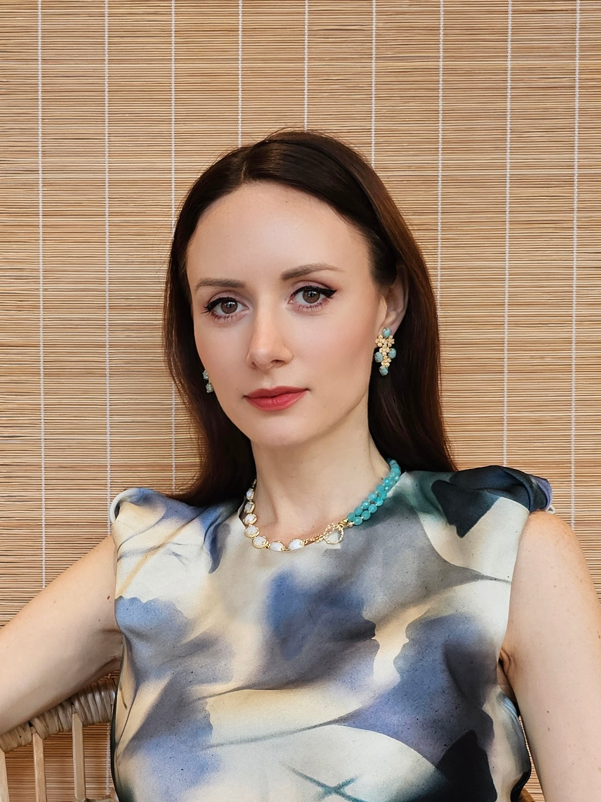 Amazonite With White Moonstone Versatile Necklace PN017-2