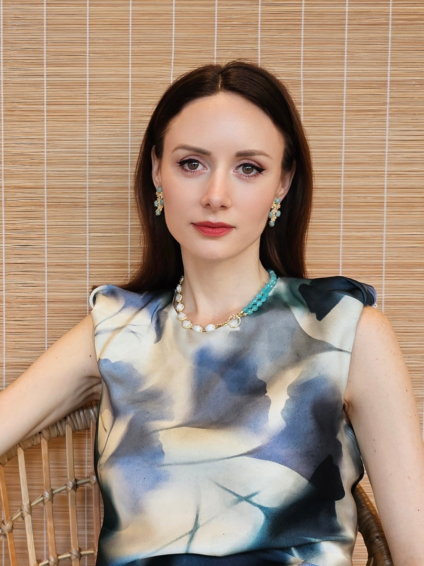 Amazonite With White Moonstone Versatile Necklace PN017-3