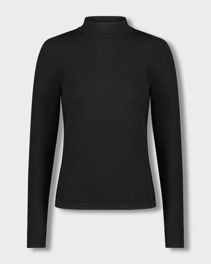 BASIC MOCK NECK TURTLENECK-BLACK-0