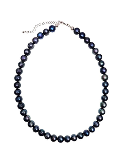 Deep Purple Freshwater Pearls Mens Necklace MEN02-1