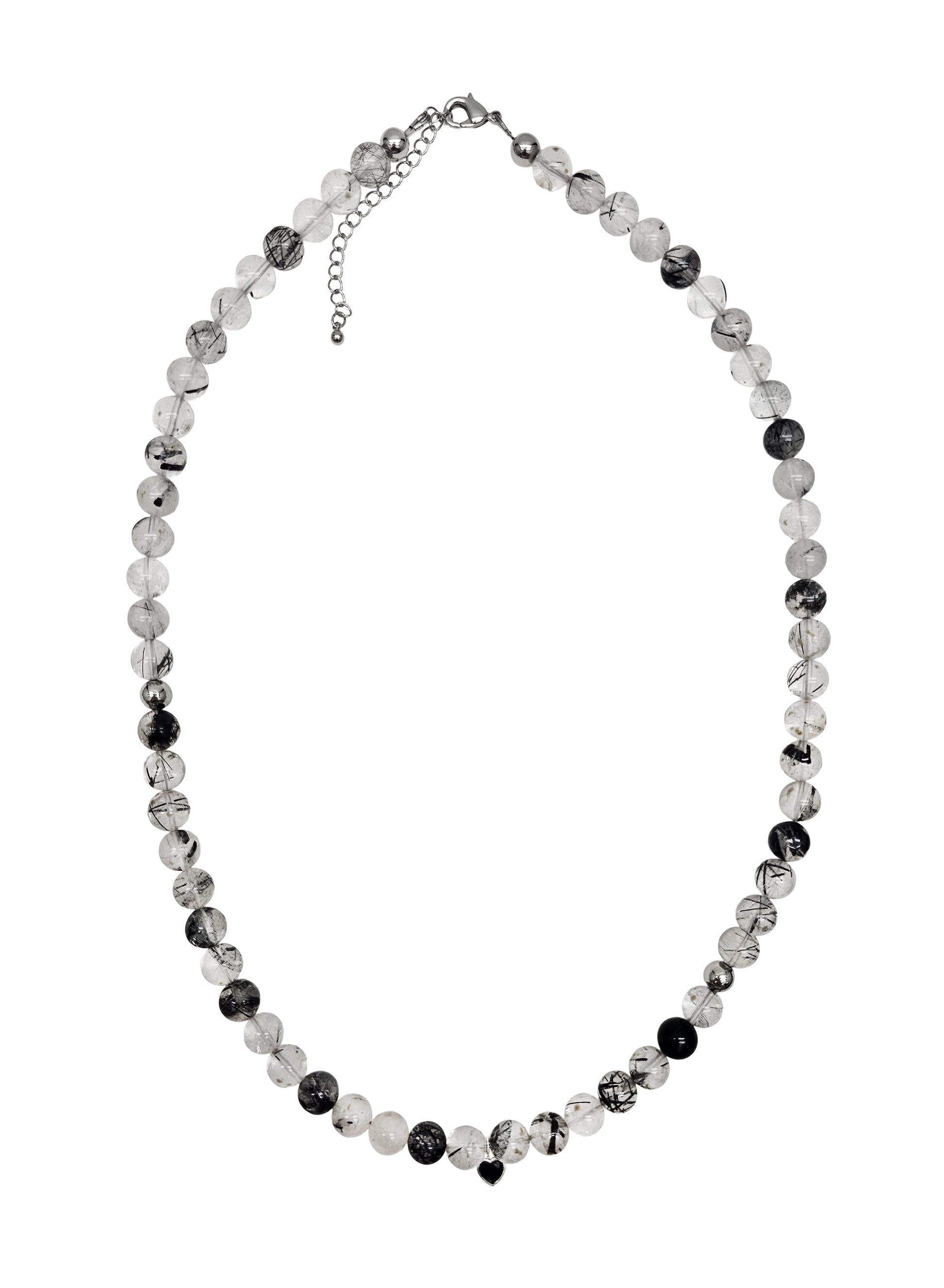 Black Rutilated Quartz Men's Necklace MEN14-1