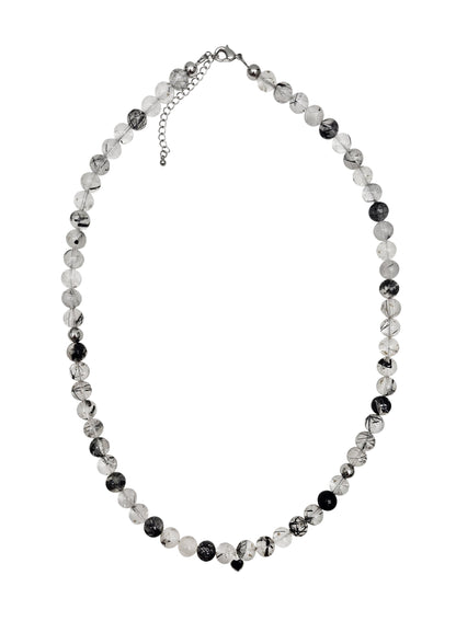 Black Rutilated Quartz Men's Necklace MEN14-1