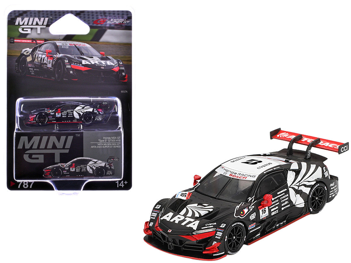 Honda NSX-GT "Type S" GT500 #16 Nirei Fukuzumi - Hiroki Otsu "ARTA" "Super GT Series" (2023) Limited Edition 1/64 Diecast Model Car by Mini GT-2