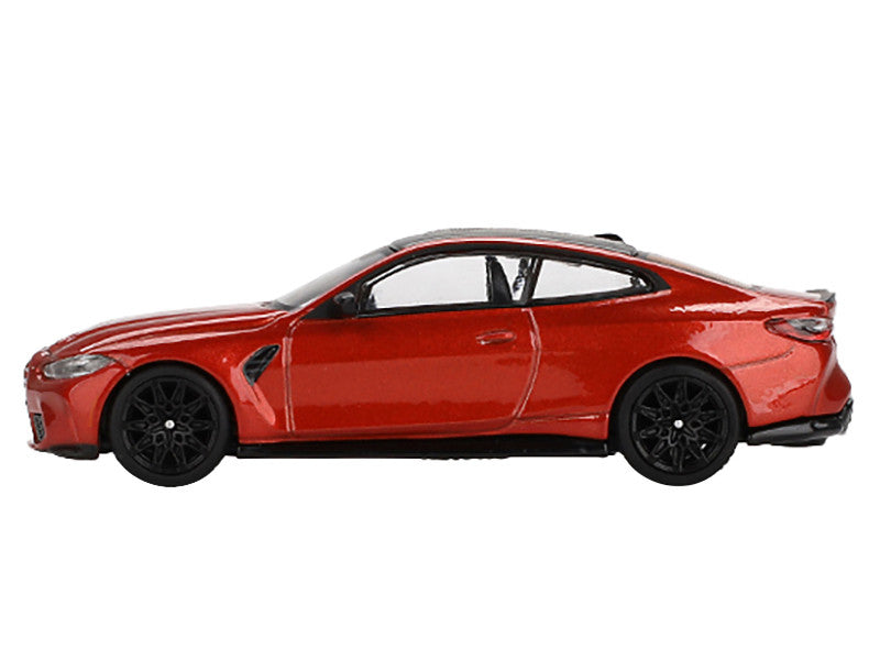 BMW M4 Competition Sakhir Orange Metallic with Carbon Top Limited Edition 1/64 Diecast Model Car by Mini GT-2
