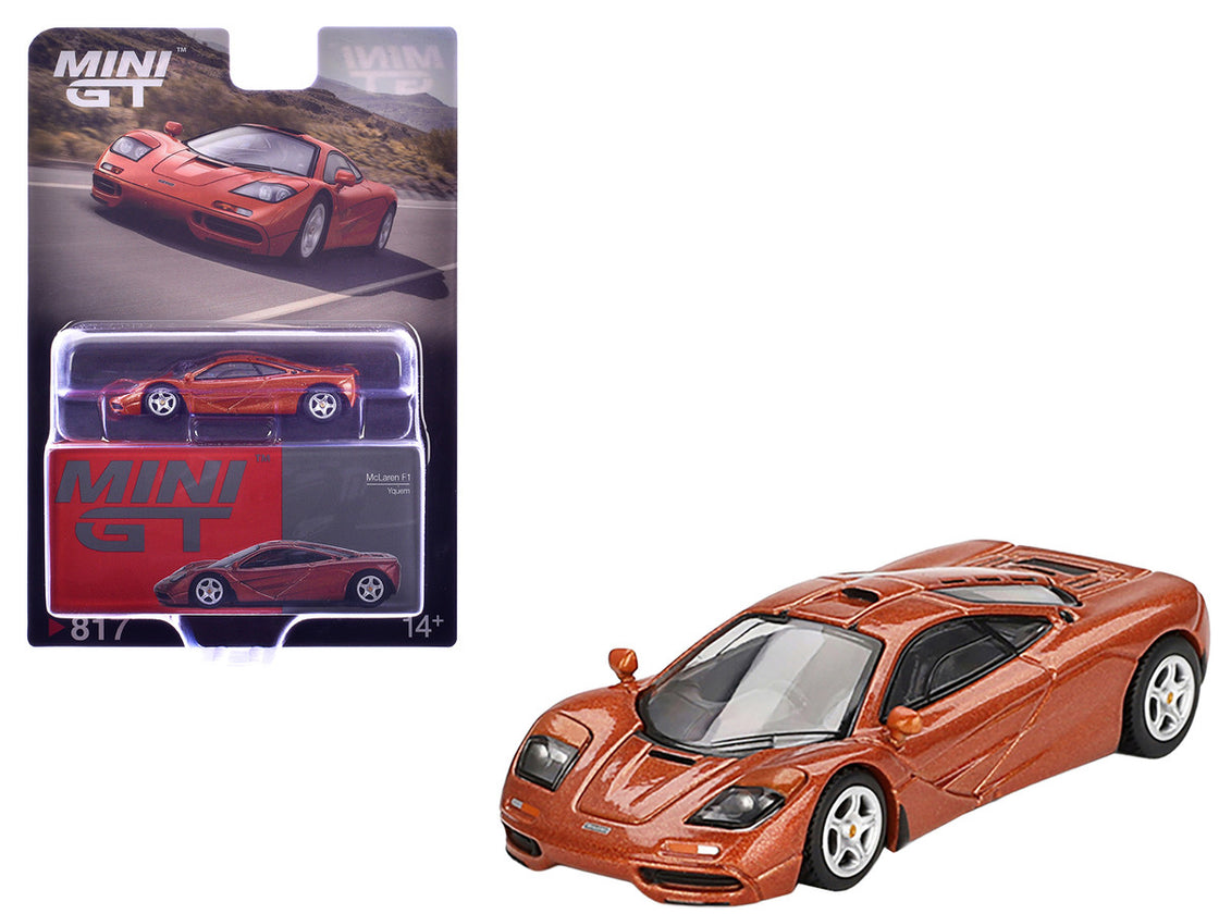 McLaren F1 Yquem Orange Metallic Limited Edition 1/64 Diecast Model Car by Mini GT-3