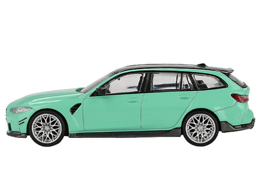 BMW M3 M Performance Touring Mint Green with Black Top Limited Edition 1/64 Diecast Model Car by Mini GT-0