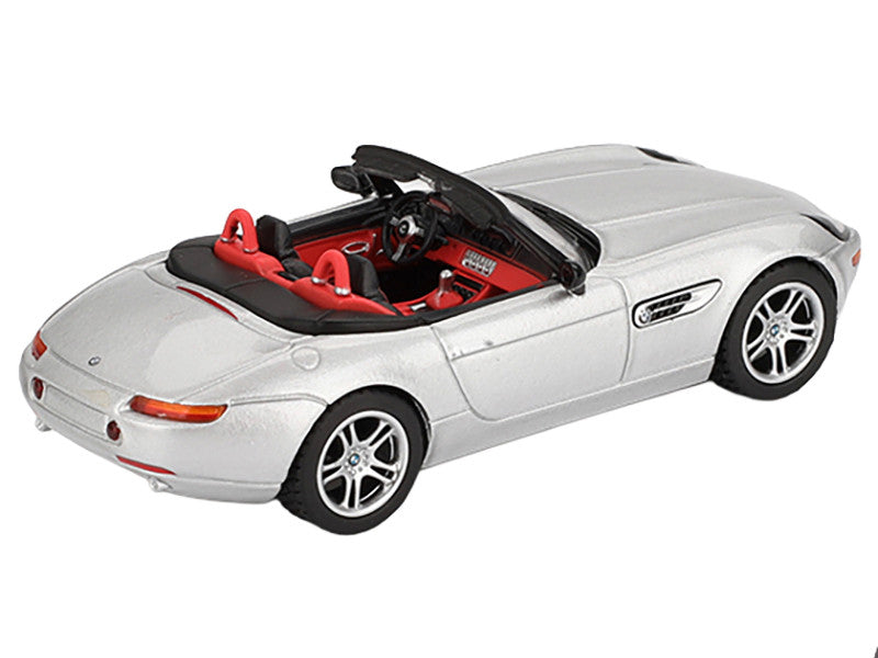BMW Z8 Roadster Silver Metallic with Red and Black Interior Limited Edition 1/64 Diecast Model Car by Mini GT-1