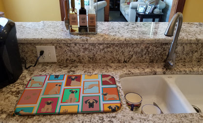Lots of Fawn Great Dane Dish Drying Mat-1