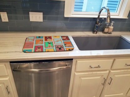 Lots of Fawn Great Dane Dish Drying Mat-2