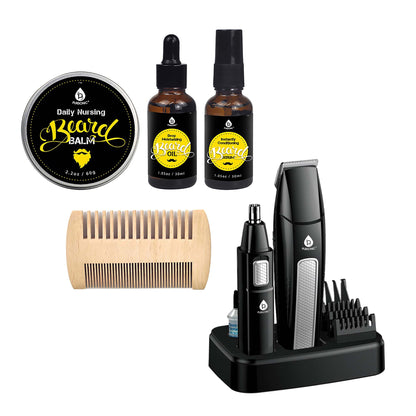 Mario Lopez Grooming Essentials Bundle with 10-Piece Trimming Kit & 4-Piece Beard Care Set-0