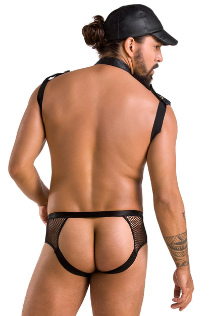 schwarzes Harness Set 038 - 2XL/3XL-1