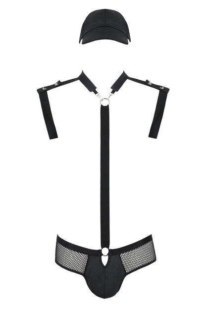schwarzes Harness Set 038 - 2XL/3XL-2