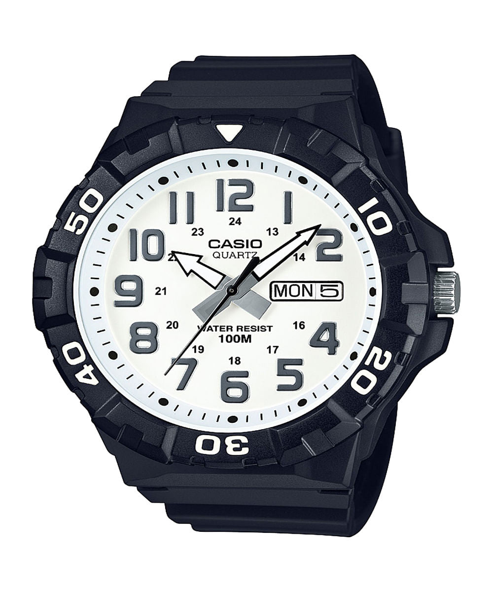 Casio Men's 'Diver Style' Quartz Resin Casual Watch, Color:Black (Model: MRW-210H-7AVCF)-0