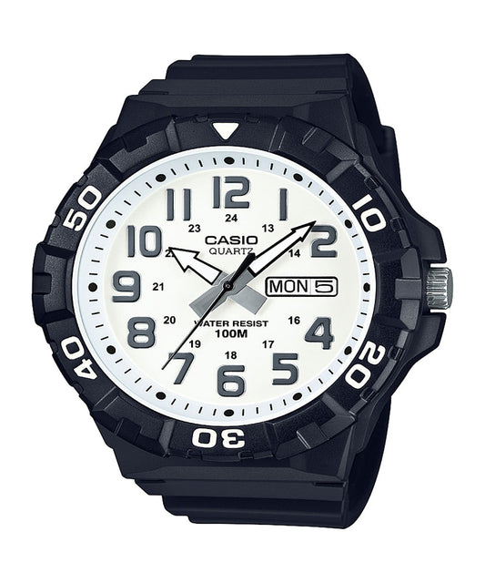 Casio Men's 'Diver Style' Quartz Resin Casual Watch, Color:Black (Model: MRW-210H-7AVCF)-0