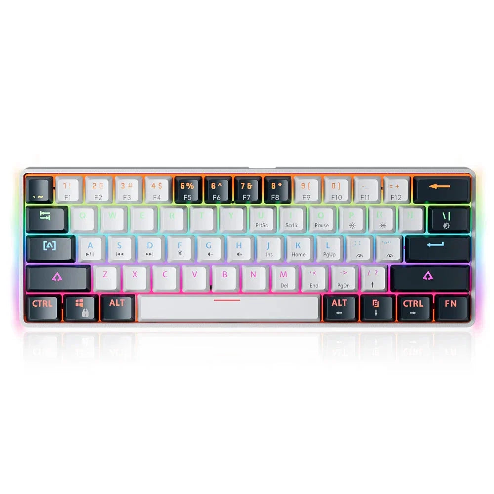 61 Keys USB Gaming Mechanical Keyboard Red Switch RGB-0