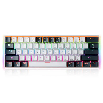 61 Keys USB Gaming Mechanical Keyboard Red Switch RGB-0