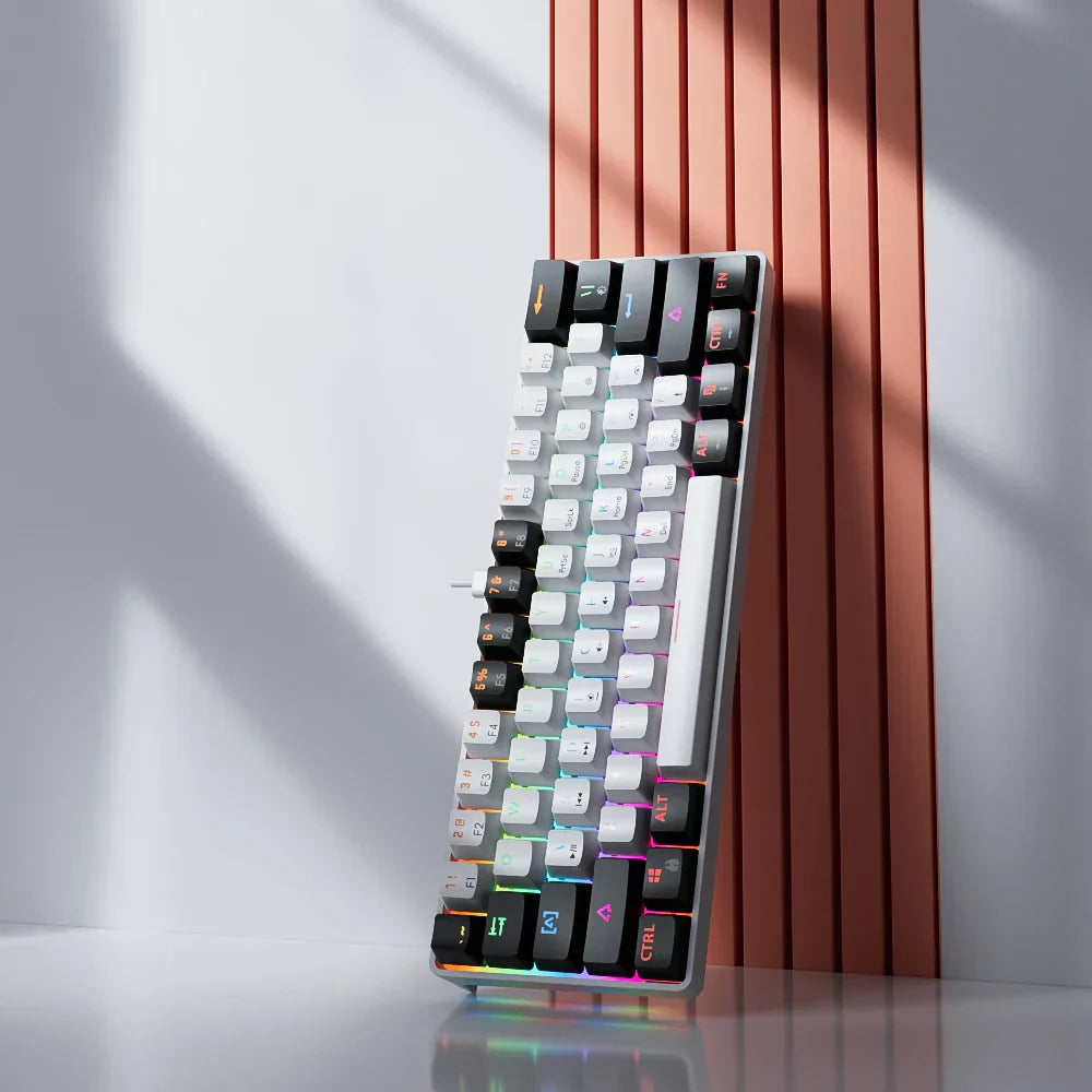 61 Keys USB Gaming Mechanical Keyboard Red Switch RGB-4