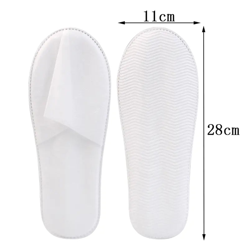 New Spa Slippers 12 Pairs Plush Disposable Indoor Wear