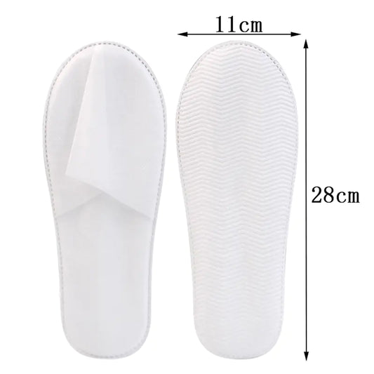 New Spa Slippers 12 Pairs Plush Disposable Indoor Wear
