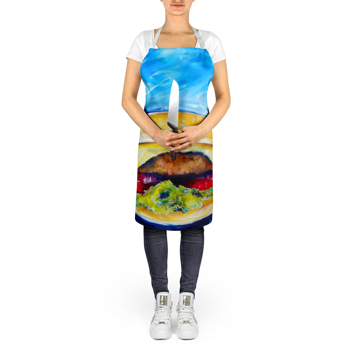 I Want Mine Dressed Hamburger Apron-4