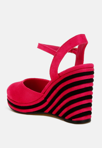 Manifest Dual Tone Wedge Sandals-3