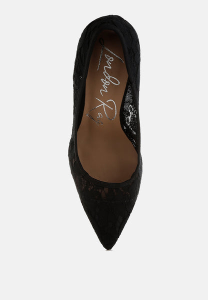 Masega Stiletto Heel Lace Pumps-3