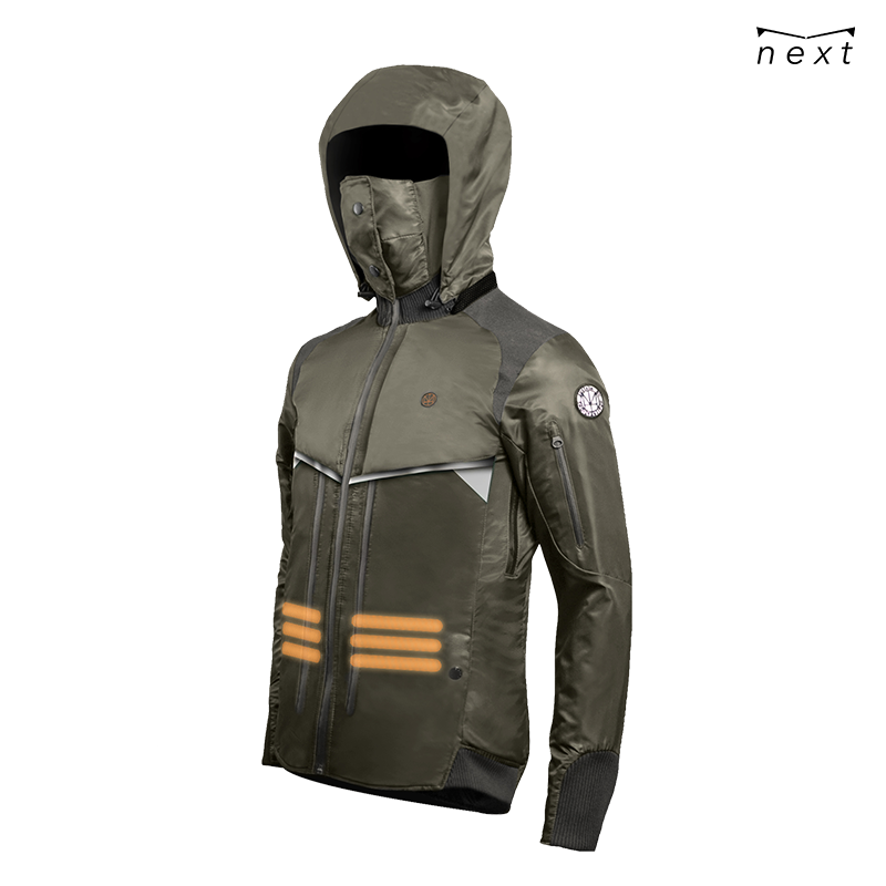 HOMI Next 2.0 Heated Jacket - Black / Navy / Green-2