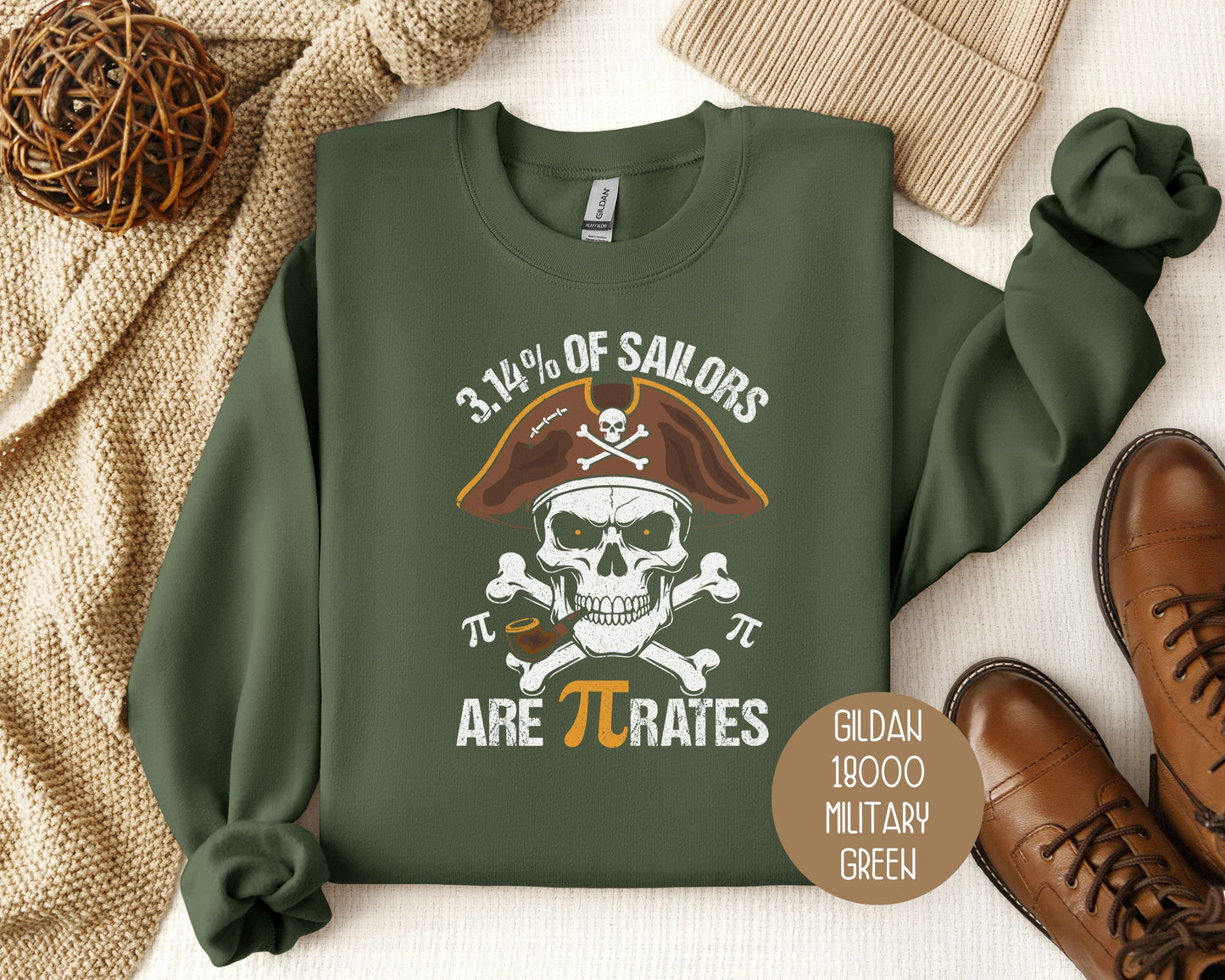 3.14% of Sailors are Pirates Pi Day Sweatshirt-4