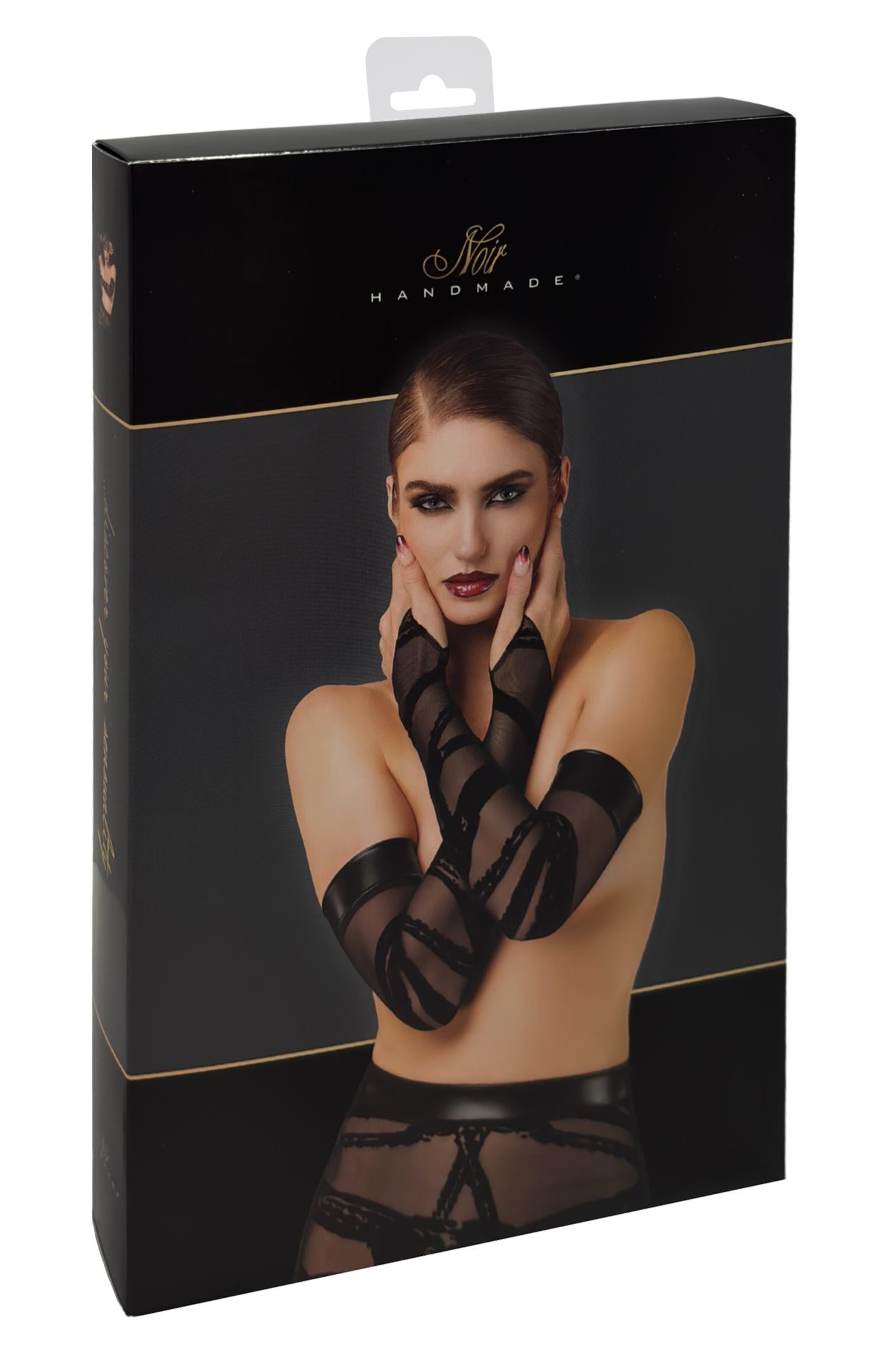 F361 Bondesque Opera-Handschuhe mit Daumenschlaufe - 2XL/3XL-3