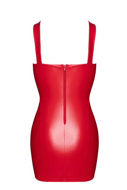 F364 rotes Bombshell Minikleid mit Schnürung - 3XL-1